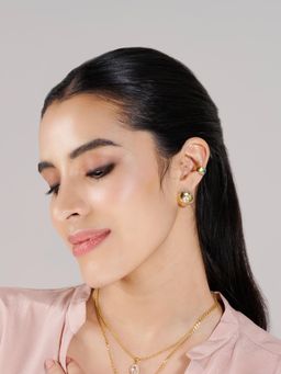 Stone Story By Shruti - Women White Sterling Silver Stones Studs Earrings