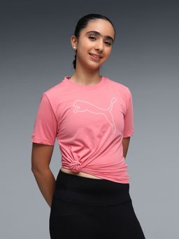 Puma - Pink Train All Day Cat Logo Youth Training T-Shirt