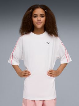 Puma - White Oversized Youth Graphic T-Shirt