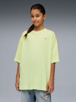 Puma - Green Oversized Youth Graphic T-Shirt