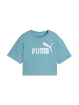Puma - Blue Essentials 2 Colour Logo Youth Short Length T-Shirt