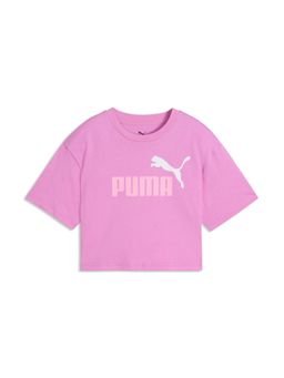 Puma - Pink Essentials 2 Colour Logo Youth Short Length T-Shirt