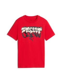 Puma - Red MID 90s Youth Typography T-Shirt