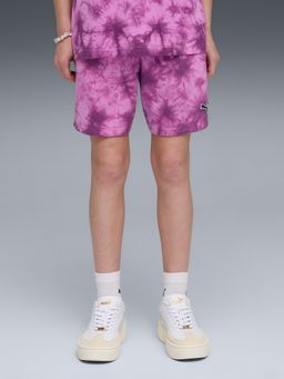 Puma - Purple Essentials Youth Relaxed Tie-Dye Shorts
