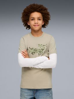 Puma - Beige Essentials Youth Camo T-Shirt