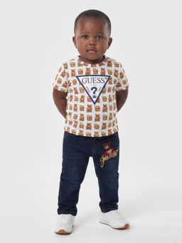 Guess - White Cotton Printed Boys T-Shirt