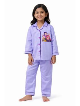 Shopbloom - K-Pop Demon Hunters Midnight Print Long Sleeve Night Suit