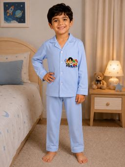 Shopbloom - Tiny Saja Champs Print Long Sleeve Night Suit