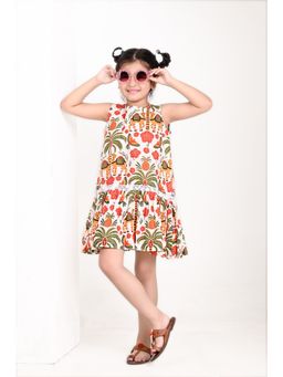 The Cotton Staple - Wild Pleated Floral Print Dress