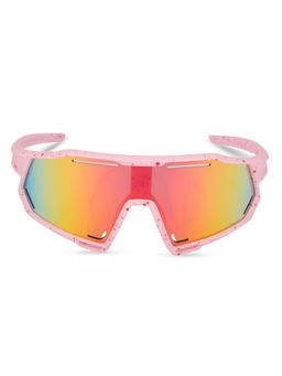 DukieKooky - Pink & Multi-Color UV Protected Wrap-Around Sunglasses (DKSG545D) (4-7 Years)