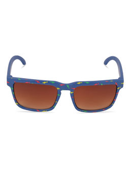 DukieKooky - Blue & Brown UV Protected Square Sunglasses (DKSG567B) (4-7 Years)