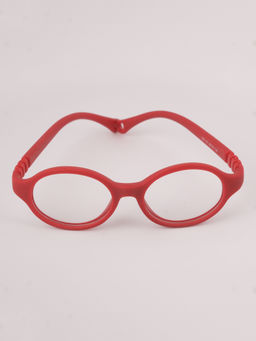 DukieKooky - Red & Clear UV Protected Oval Sunglasses (DKSG572I) (2-6 Years)