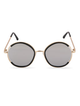 DukieKooky - Black & Grey UV Protected Round Sunglasses (DKSG574B) (7-12 Years)