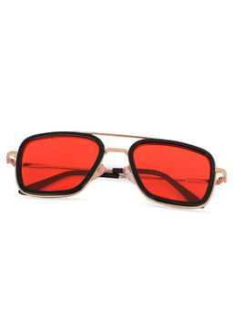 DukieKooky - Black & Red UV Protected Aviator Sunglasses (DKSG575D) (7-12 Years)