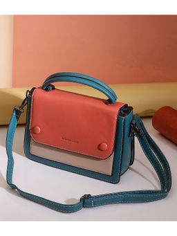 TREASO CLOSET - Turquoise Effie Handbag Cum Sling Bag for Women (M)