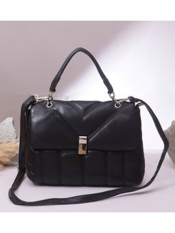 TREASO CLOSET - Black Liana Handbag Cum Sling Bag for Women (L)