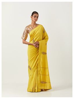 Label Earthen - Sona Buti Saree with Sunahri with Stitched Blouse