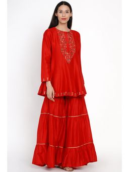 Label Earthen - Oorja Embroidered Kurta with Sharara (Set of 2)