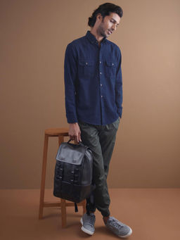 Andamen - Regular Fit Navy Blue Indigo Explorer Shirt