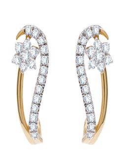 WHP Jewellers - Flower & Leaf Inspired Diamond Earring