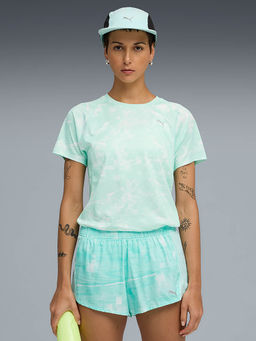 Puma - Green Running Foundations Women Printed T-Shirt