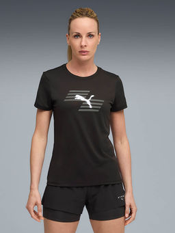 Puma - Black Hyrox Women's Sweat-Wicking Graphic T-Shirt