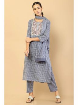 Soch - Women Grey Geometric Suit (Set of 3)