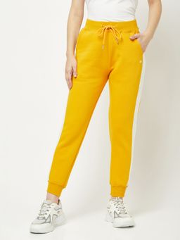 CRIMSOUNE CLUB - Women Yellow Colorblock Joggers