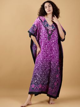 The Kaftan Company - Purple Ombre Paisley Kaftan