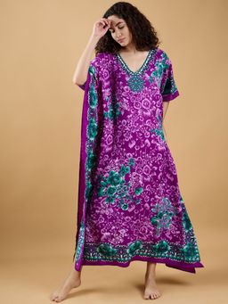 The Kaftan Company - Vibrant Purple Symphony Kaftan