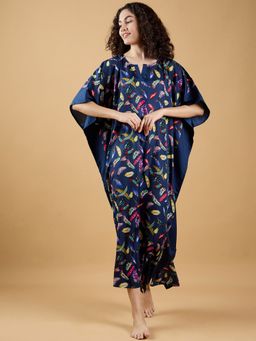 The Kaftan Company - Bright Blue Vines Kaftan