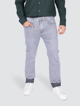 Lee - Men Grey Travis Slim Tapered Fit Mid Rise Jeans