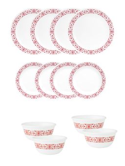Corelle - Livingware 12 Pc Basic / Mini / Starter Utility Set - Red Trellis