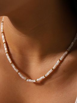 AQUASTREET - Beaded 18K Gold Plated Waterproof Anti-Tarnish Necklace