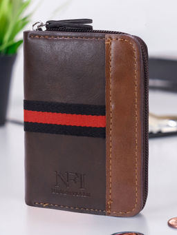 NFI Essentials - Pu Leather 9 Slots Vertical Card Holder Credit Debit Card