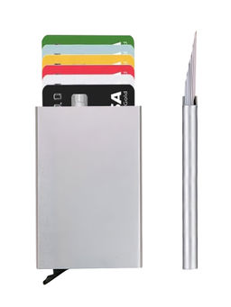 NFI Essentials - Metal Wallet 6 Slots Rfid Blocking Credit Card Holder for Men Travel