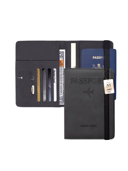 NFI Essentials - Passport Holder Cover Wallet Travelling Rfid Blocking Pu Leather
