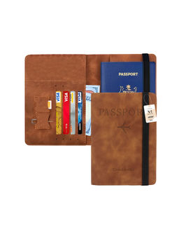NFI Essentials - Passport Holder Cover Wallet Travelling Rfid Blocking Pu Leather