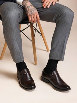 Zoom Shoes - Mens Slip On Loafers And Moccasins - Brown