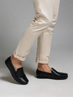 Zoom Shoes - Mens Slip On Loafers And Moccasins - Black