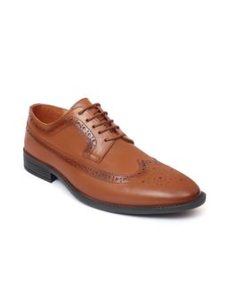 Zoom Shoes - Mens Lace-Ups Brogues - Tan
