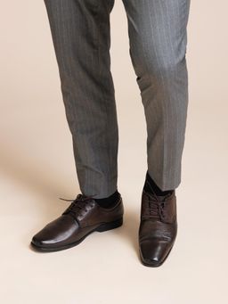 Zoom Shoes - Mens Lace-Ups Derbies - Brown