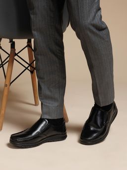 Zoom Shoes - Mens Slip On Loafers And Moccasins - Black