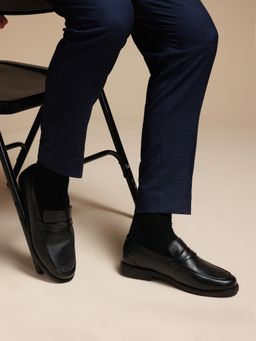 Zoom Shoes - Mens Slip On Loafers And Moccasins - Black