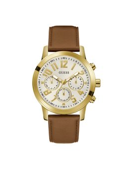 Guess - Men Off White Round Dial Analogue Watch- GW0709G2