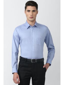 Van Heusen - Men Solid Blue Shirt