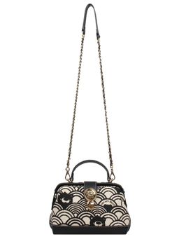 HENNEY BEAR - Black White Wave Sling Bag