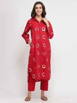 Pink Fort - Cotton Printed Kurta with Pant