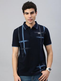 Classic Polo - Men Multi-Color Printed Slim Fit Cotton Polo T-Shirt