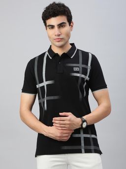 Classic Polo - Men Multi-Color Printed Slim Fit Cotton Polo T-Shirt